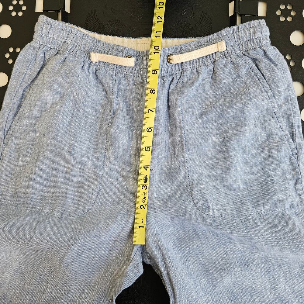 Crewcuts Blue Linen Wideleg Drawstring Pants‎ | Youth Kid's 12 - Picture 10 of 14